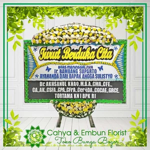 Bunga Papan Duka Cita 021 — Toko Bunga Bogor Cahya & Embun Florist