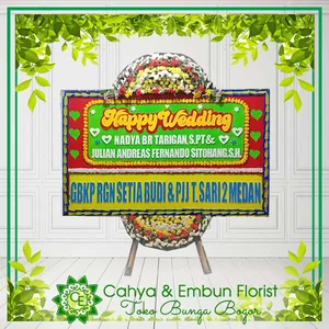 Bunga Papan Wedding 008 — Toko Bunga Bogor Cahya & Embun Florist