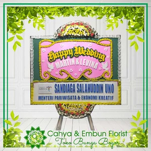 Bunga Papan Wedding 017 — Toko Bunga Bogor Cahya & Embun Florist