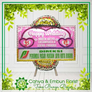 Bunga Papan Wedding 002 — Toko Bunga Bogor Cahya & Embun Florist